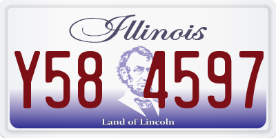 IL license plate Y584597