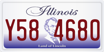 IL license plate Y584680