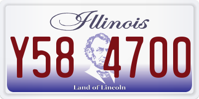 IL license plate Y584700