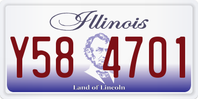 IL license plate Y584701