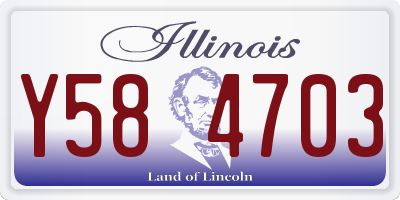IL license plate Y584703