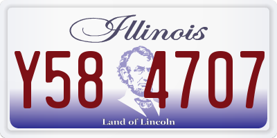 IL license plate Y584707