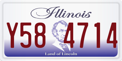 IL license plate Y584714
