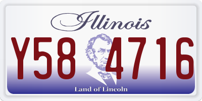 IL license plate Y584716