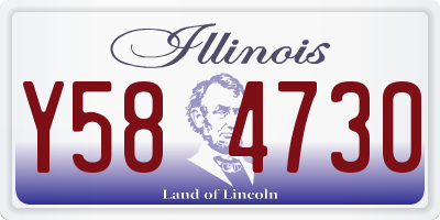 IL license plate Y584730