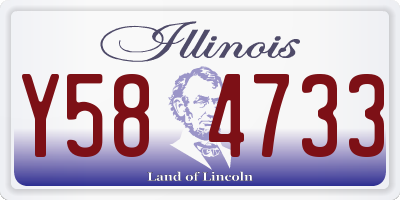 IL license plate Y584733
