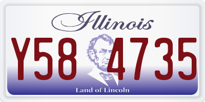 IL license plate Y584735
