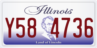 IL license plate Y584736