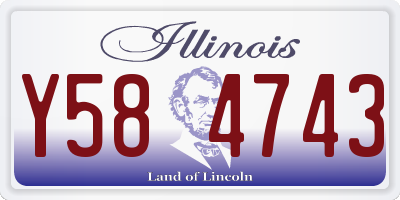 IL license plate Y584743