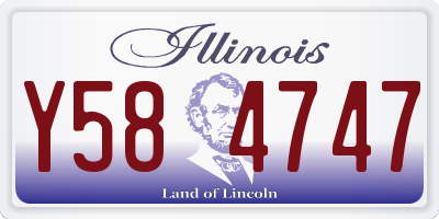IL license plate Y584747