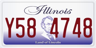 IL license plate Y584748