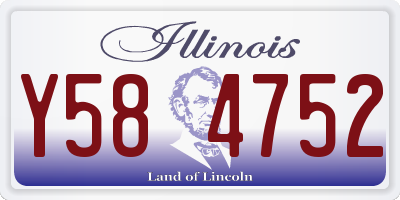 IL license plate Y584752