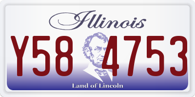 IL license plate Y584753