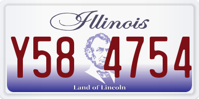 IL license plate Y584754