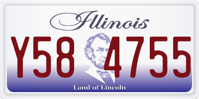 IL license plate Y584755