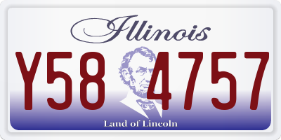 IL license plate Y584757