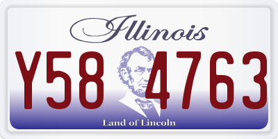IL license plate Y584763