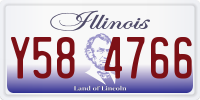 IL license plate Y584766