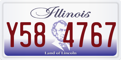 IL license plate Y584767
