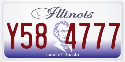 IL license plate Y584777