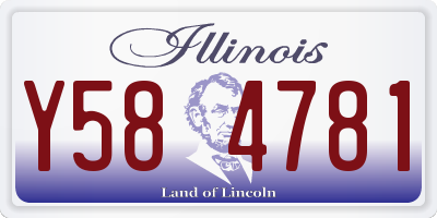 IL license plate Y584781