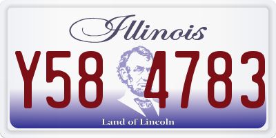 IL license plate Y584783