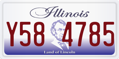 IL license plate Y584785