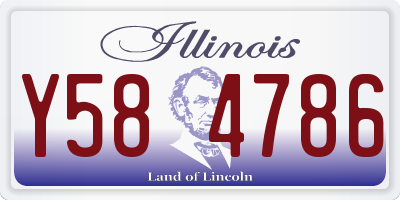 IL license plate Y584786