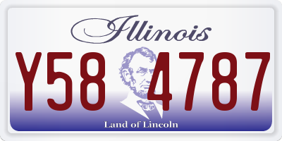 IL license plate Y584787
