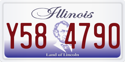 IL license plate Y584790