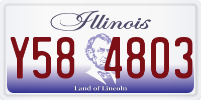 IL license plate Y584803