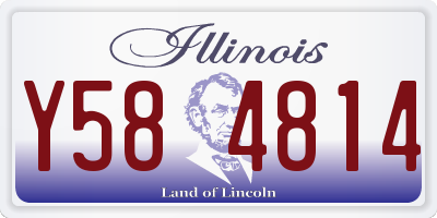 IL license plate Y584814