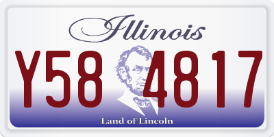 IL license plate Y584817