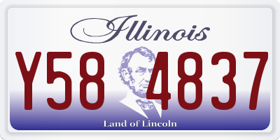 IL license plate Y584837