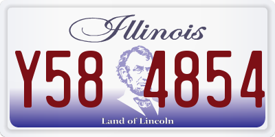 IL license plate Y584854