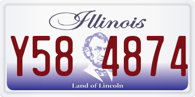 IL license plate Y584874