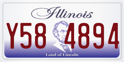 IL license plate Y584894