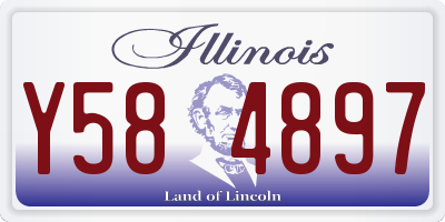 IL license plate Y584897