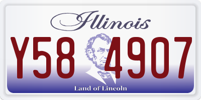 IL license plate Y584907