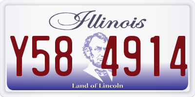 IL license plate Y584914