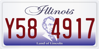 IL license plate Y584917