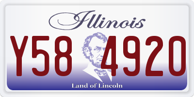 IL license plate Y584920