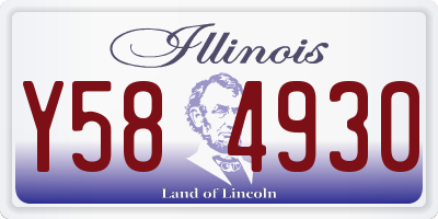 IL license plate Y584930