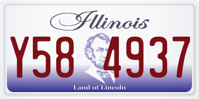 IL license plate Y584937