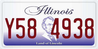 IL license plate Y584938