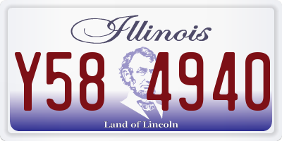 IL license plate Y584940