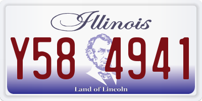 IL license plate Y584941