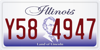 IL license plate Y584947