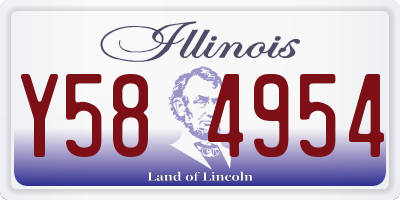 IL license plate Y584954