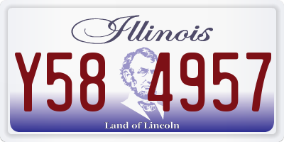 IL license plate Y584957